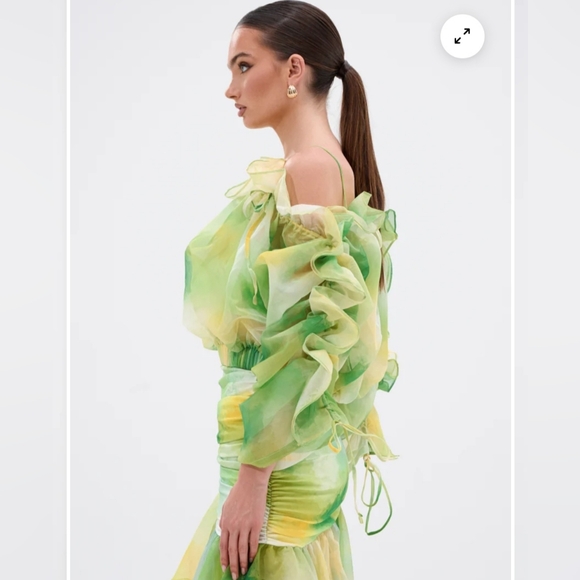 AKIRA LIMONE CHIFFON BLOUSE NWT - Picture 3 of 9